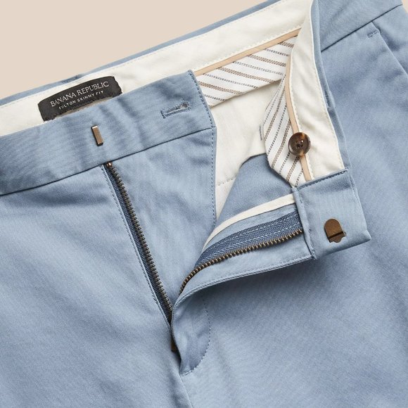 Banana Republic Fulton Skinny Rapid Movement Washed Denim Chino 44W x 32L - Picture 3 of 13